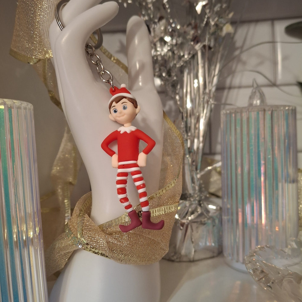 Elf On A Keychain Boy Christmas Elf New - Picture 2 of 3